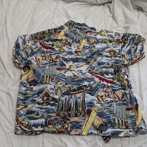 Toes On the Nose Shirt Adult Large Multicolor Surf Button Up Hawaiian Men XL - Picture 6 of 6